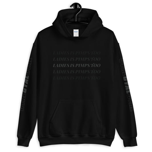 Ladies Is Pimps Too Chromatic Branded Hoodie - Muted