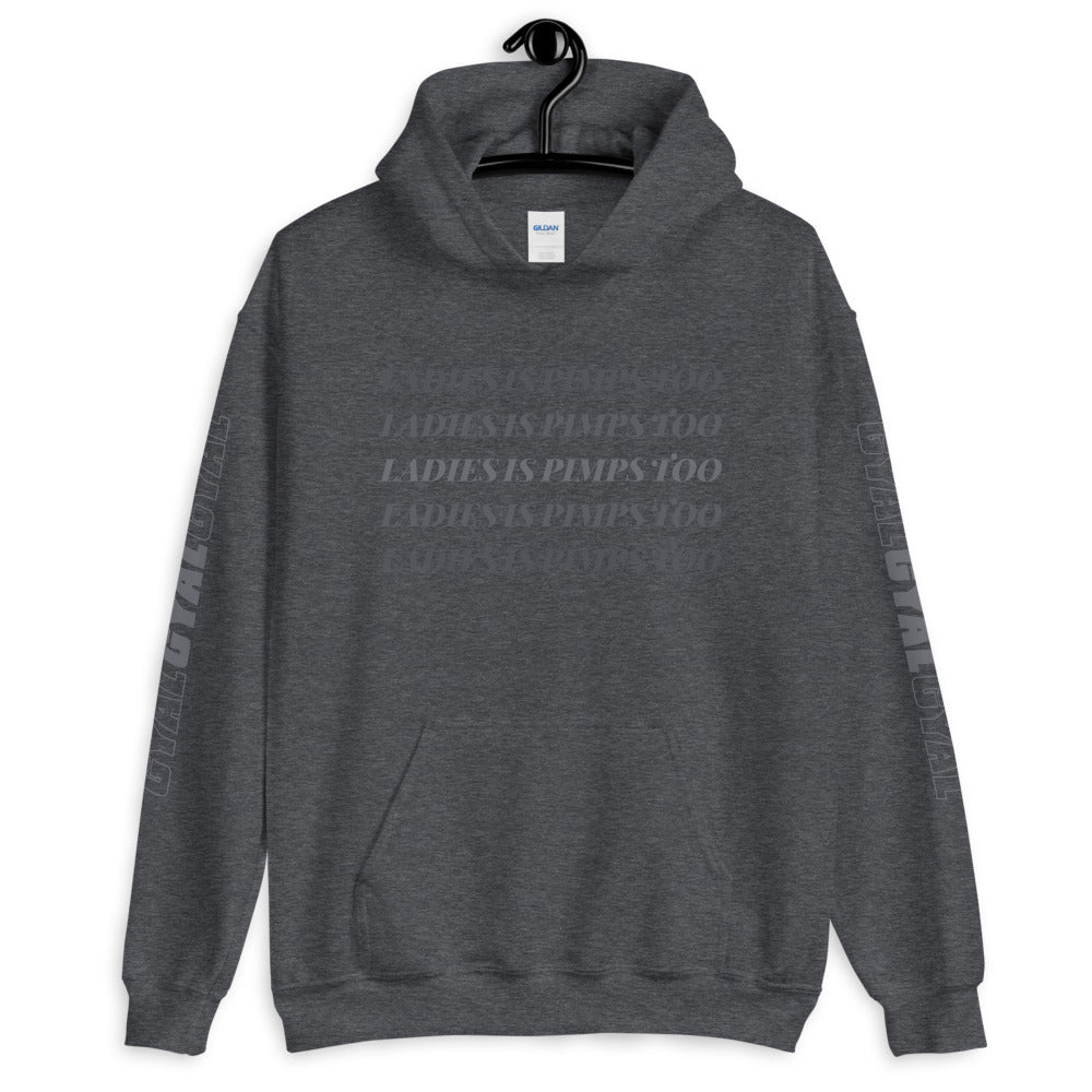 Ladies Is Pimps Too Chromatic Branded Hoodie - Muted