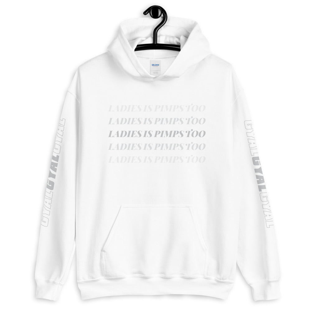 Ladies Is Pimps Too Chromatic Branded Hoodie - Muted